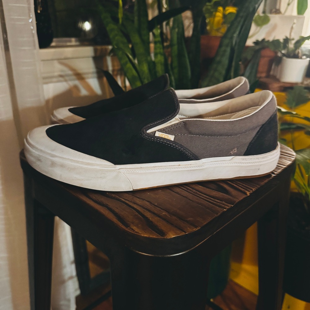 Vans Slip-On BMX Dan Lacey Black Grey Suede Canvas Skate Shoes Mens